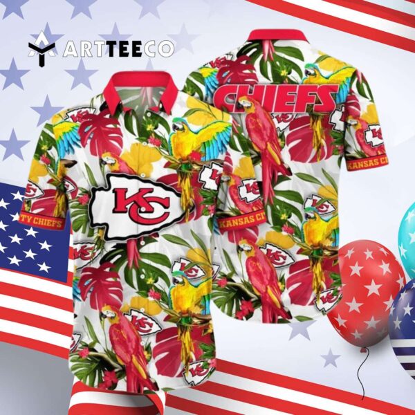 Kansas City Chiefs Flower Summer Colorful Hawaiian Shirt 4