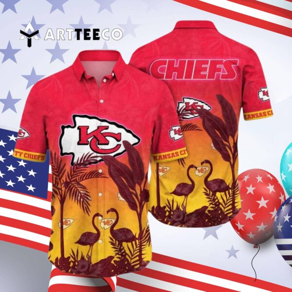Kansas City Chiefs Flower Summer Hawaiian Shirt 4