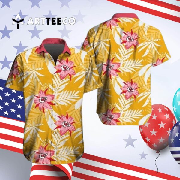 Kansas City Chiefs Hibiscus Flowers Hawaiian Shirt 4