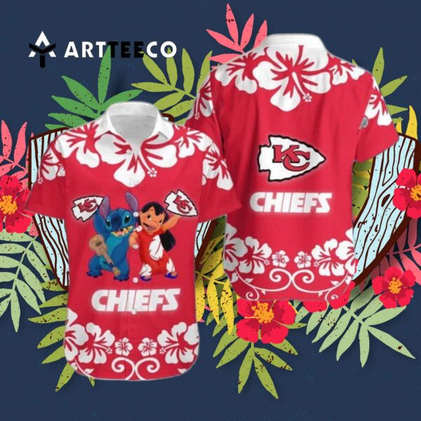 Kansas City Chiefs Lilo And Stitch Hawaiian Shirt 3