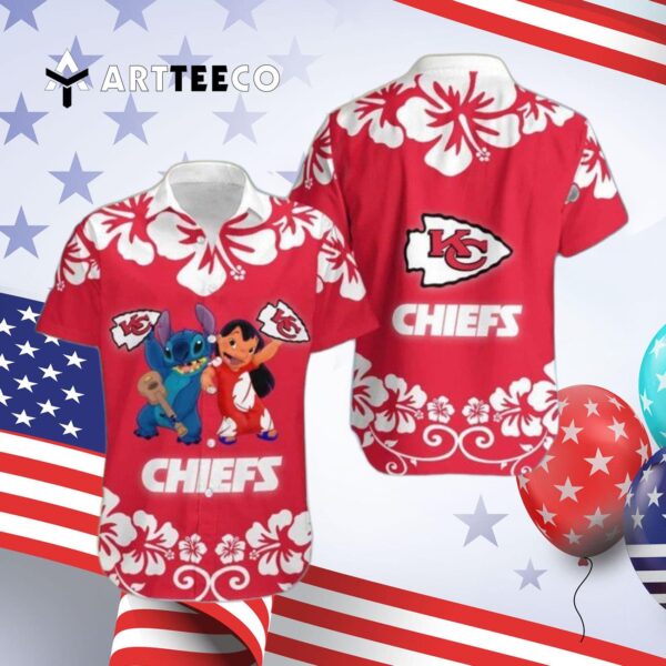 Kansas City Chiefs Lilo And Stitch Hawaiian Shirt 4