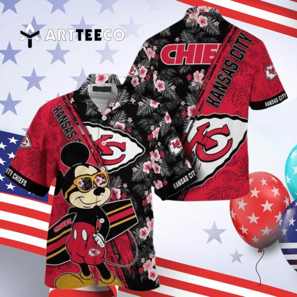 Kansas City Chiefs Mickey Aloha Hawaiian Shirt 4