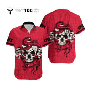 Kansas City Chiefs Snake And Skull Octopus Hawaiian Shirt 1