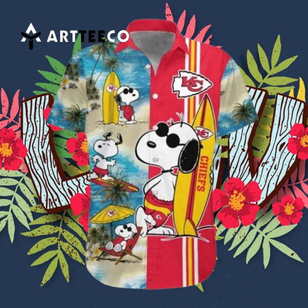 Kansas City Chiefs Snoopy Aloha Hawaiian Shirt 3