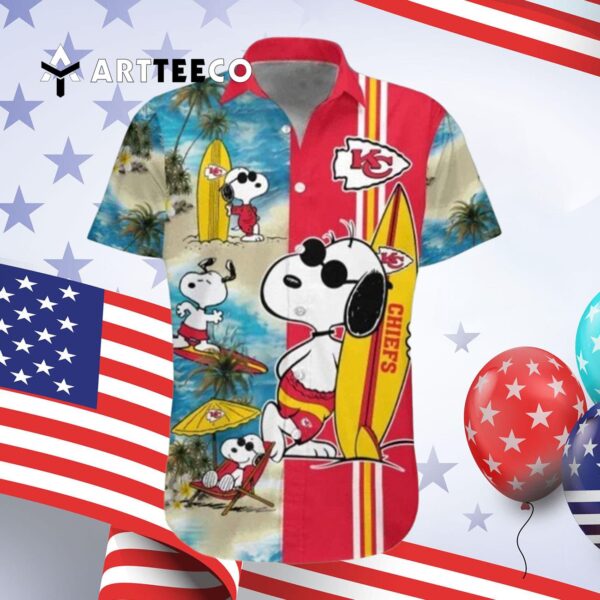 Kansas City Chiefs Snoopy Aloha Hawaiian Shirt 4