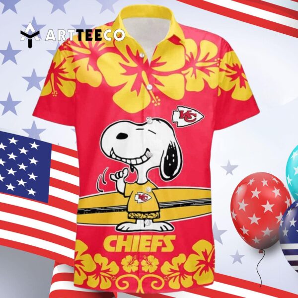 Kansas City Chiefs Snoopy Hawaiian Shirt 4