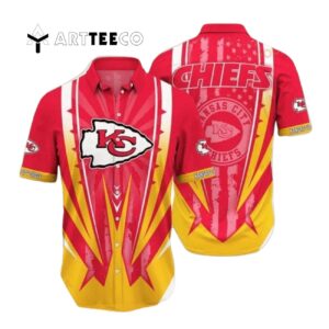 Kansas City Chiefs Us Flag Aloha Hawaiian Shirt 1