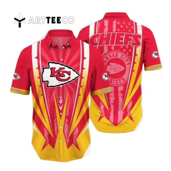 Kansas City Chiefs Us Flag Aloha Hawaiian Shirt 1
