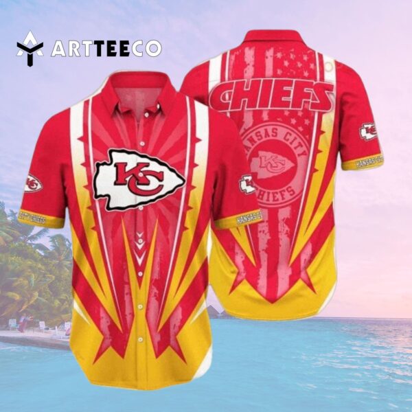 Kansas City Chiefs Us Flag Aloha Hawaiian Shirt 2