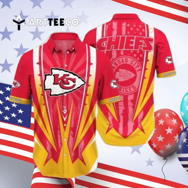 Kansas City Chiefs Us Flag Aloha Hawaiian Shirt 4
