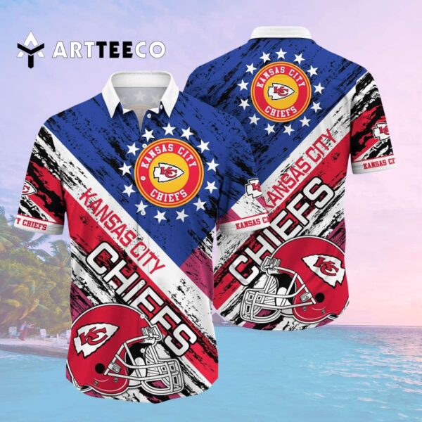 Kansas City Chiefs Us Flag Hawaiian Shirt 2
