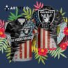 Las Vegas Raiders American Flag Logo Hawaiian Shirt 3