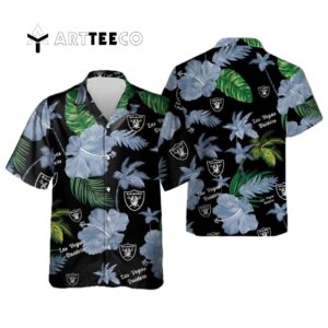 Las Vegas Raiders Color Hibiscus Hawaiian Shirt 1