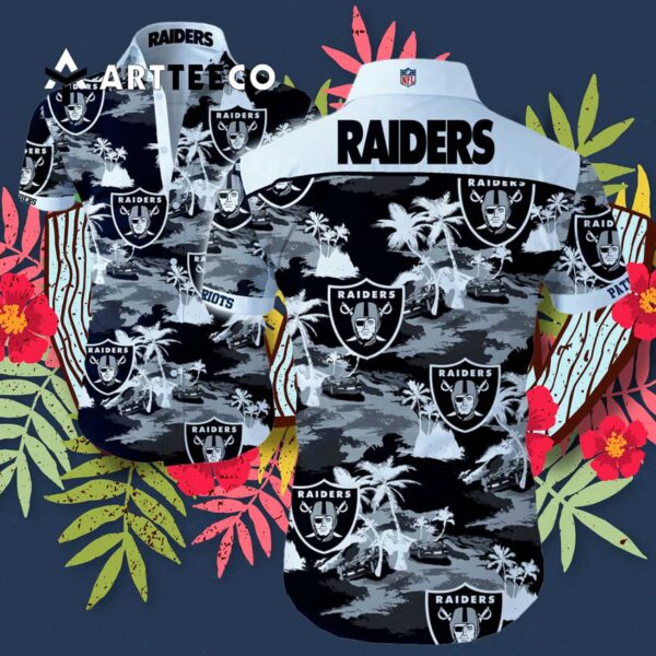 Las Vegas Raiders Discovery Football Hawaiian Shirt 3