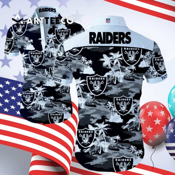 Las Vegas Raiders Discovery Football Hawaiian Shirt 4
