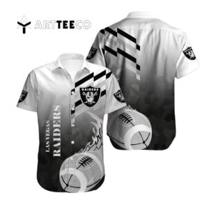 Las Vegas Raiders Fire Ball Hawaiian Shirt 1