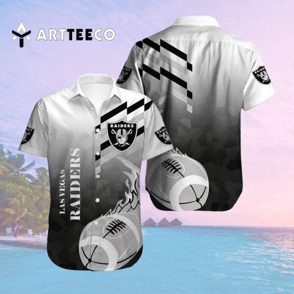 Las Vegas Raiders Fire Ball Hawaiian Shirt 2