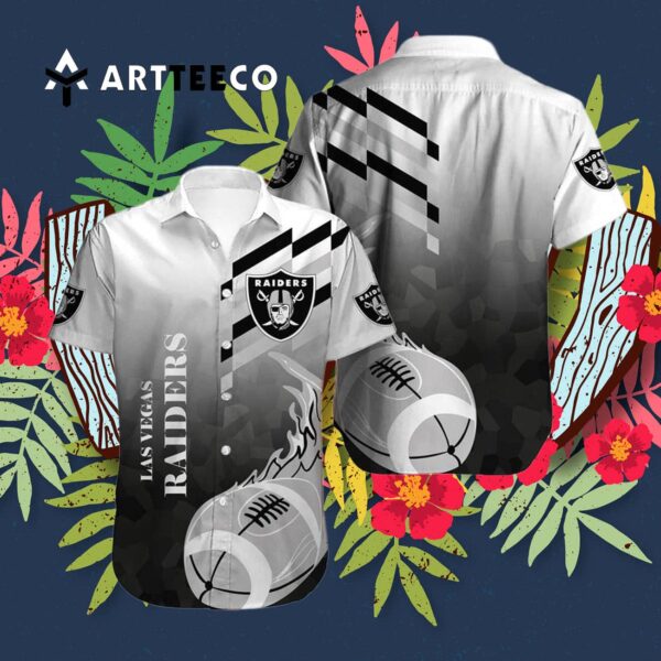 Las Vegas Raiders Fire Ball Hawaiian Shirt 3