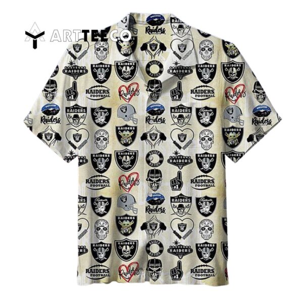 Las Vegas Raiders Football Logo Hawaiian Shirt 1
