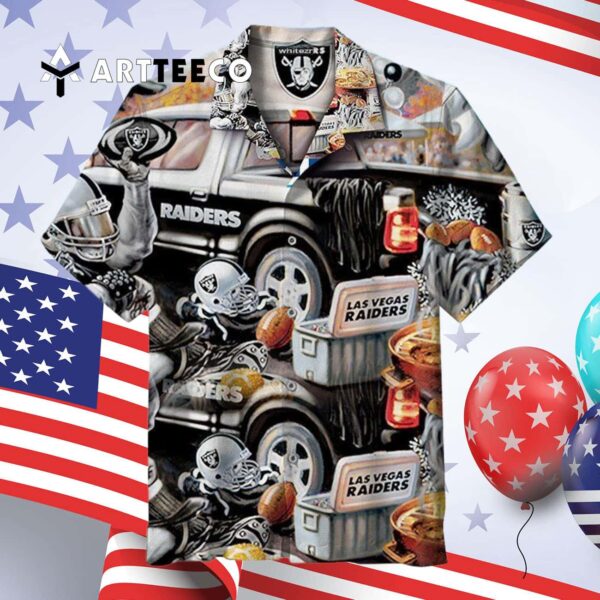 Las Vegas Raiders Funny Hawaiian Shirt 4