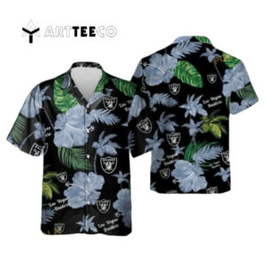 Las Vegas Raiders Hibiscus Flower Aloha Hawaiian Shirt 1