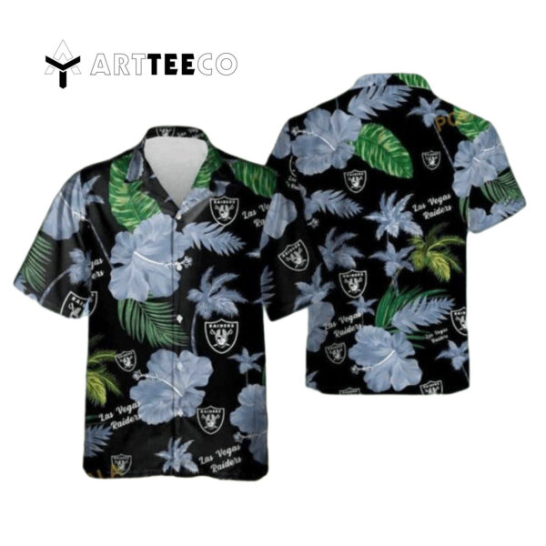 Las Vegas Raiders Hibiscus Flower Aloha Hawaiian Shirt 1