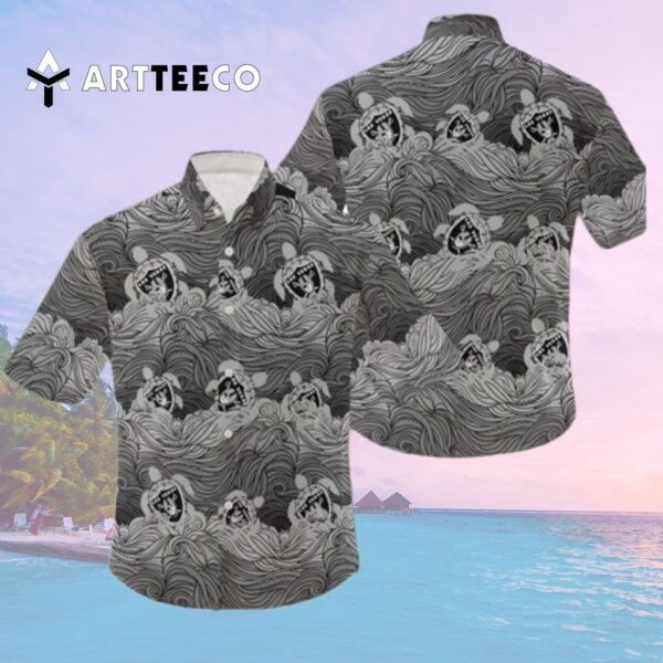 Las Vegas Raiders Holiday Pattern Logo Hawaiian Shirt 2