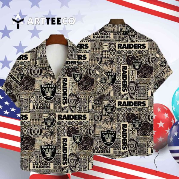Las Vegas Raiders National Football League 2025 Aop V15 Hawaiian Shirt 4