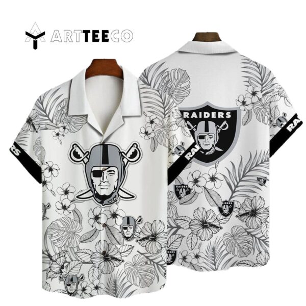 Las Vegas Raiders National Football League 2025 Aop V35 Hawaiian Shirt 1