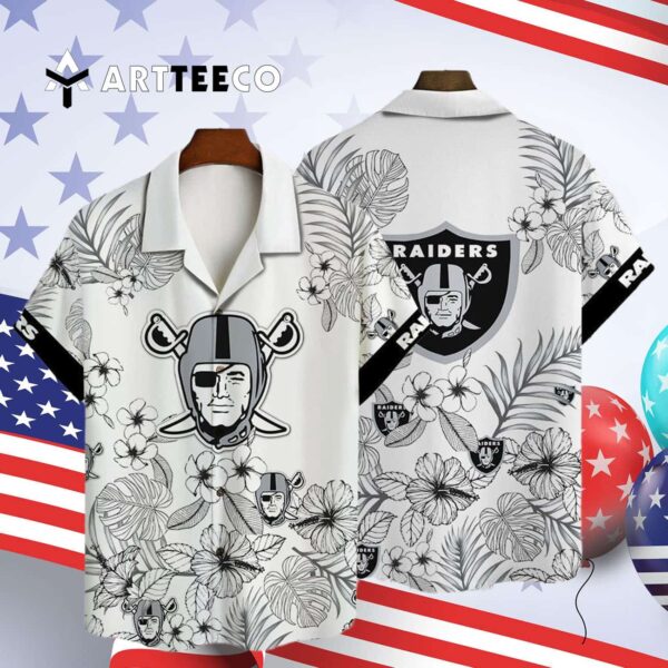 Las Vegas Raiders National Football League 2025 Aop V35 Hawaiian Shirt 4