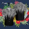 Las Vegas Raiders Ninja Cloud Black Forest Hawaiian Shirt 3
