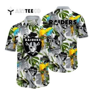 Las Vegas Raiders Special Floral Tropical Colorful Hawaiian Shirt 1