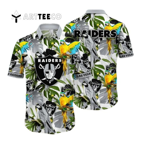 Las Vegas Raiders Special Floral Tropical Colorful Hawaiian Shirt 1