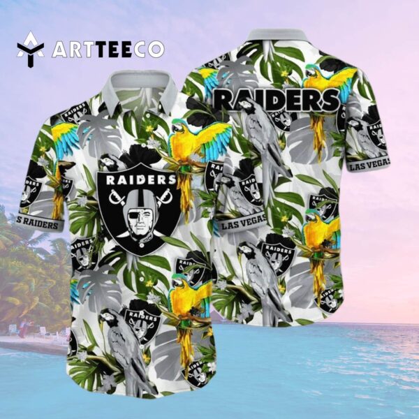 Las Vegas Raiders Special Floral Tropical Colorful Hawaiian Shirt 2