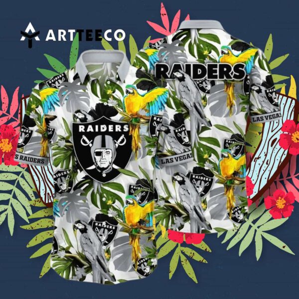 Las Vegas Raiders Special Floral Tropical Colorful Hawaiian Shirt 3