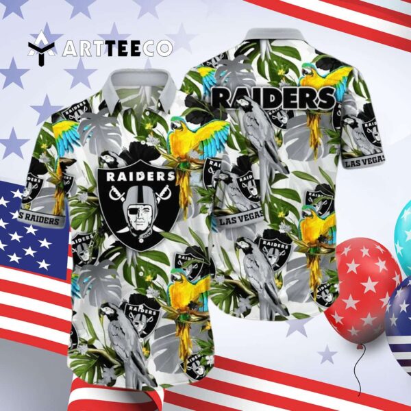 Las Vegas Raiders Special Floral Tropical Colorful Hawaiian Shirt 4