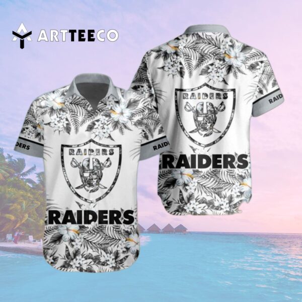 Las Vegas Raiders Special Floral Tropical Team Hawaiian Shirt 2