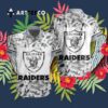 Las Vegas Raiders Special Floral Tropical Team Hawaiian Shirt 3