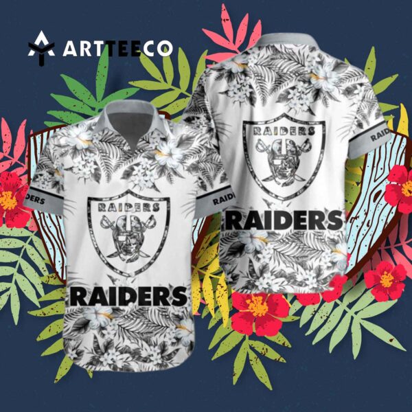 Las Vegas Raiders Special Floral Tropical Team Hawaiian Shirt 3