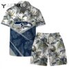 Lets Go Seattle Seahawks Team Logo Pattern Hawaiian Shirt and Shorts Set