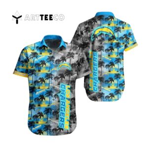 Los Angeles Chargers Aloha Flowers V2 Hawaiian Shirt 1