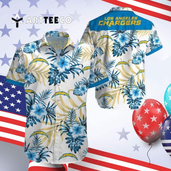 Los Angeles Chargers Beach For Fans Hawaiian Shirt 4