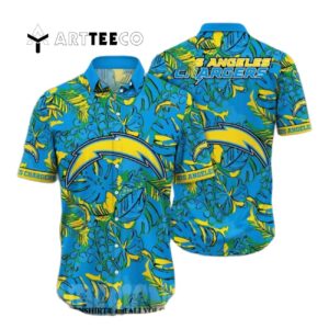 Los Angeles Chargers Flower Classic Hawaiian Shirt 1