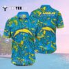 Los Angeles Chargers Flower Classic Hawaiian Shirt 2