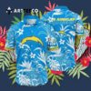 Los Angeles Chargers Flower Unisex Hawaiian Shirt 3