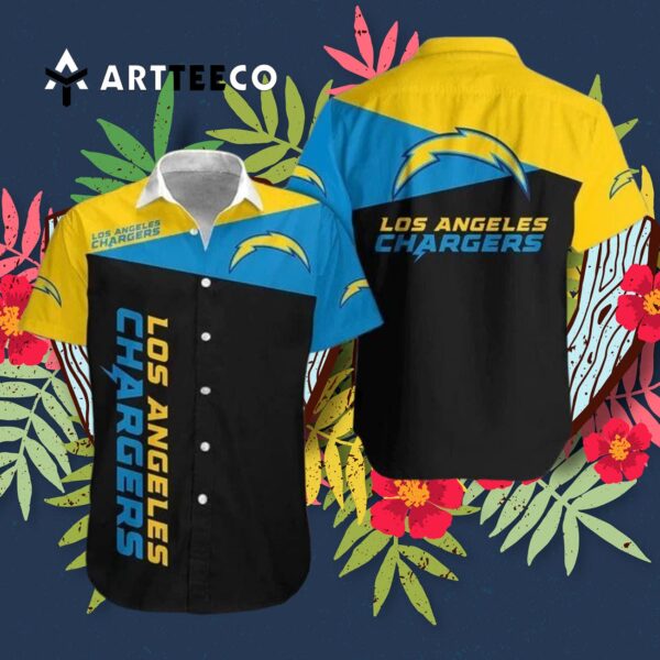 Los Angeles Chargers Football Logo Hawaiian Shirt 3