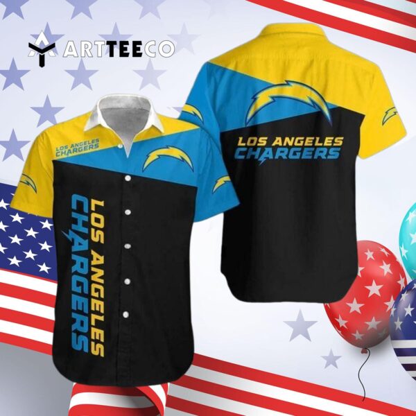Los Angeles Chargers Football Logo Hawaiian Shirt 4