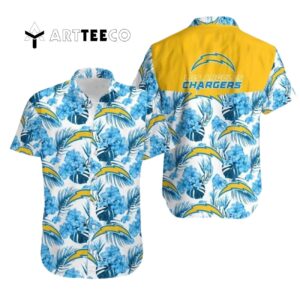 Los Angeles Chargers Hibiscus Flowers V1 Hawaiian Shirt 1