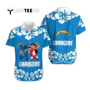 Los Angeles Chargers Lilo And Stitch Hawaiian Shirt 1