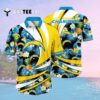 Los Angeles Chargers Ocean Waves Aloha Hawaiian Shirt 2